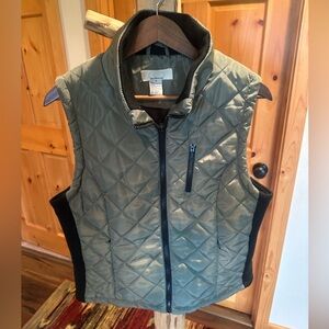 Green Quilted Vest with Black inserts